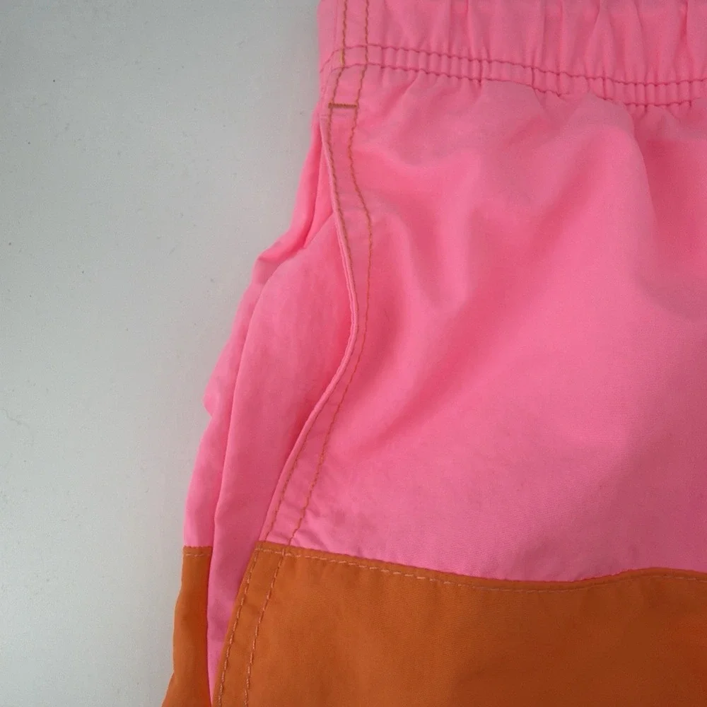 Mens Nautica‎ Performance Swim Trunks Elastic Waistband Orange Pink Size 2XL